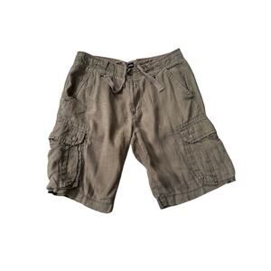 Boss Hugo Boss Cargo Shorts Men's 30R 100% Linen	Gray/Beige